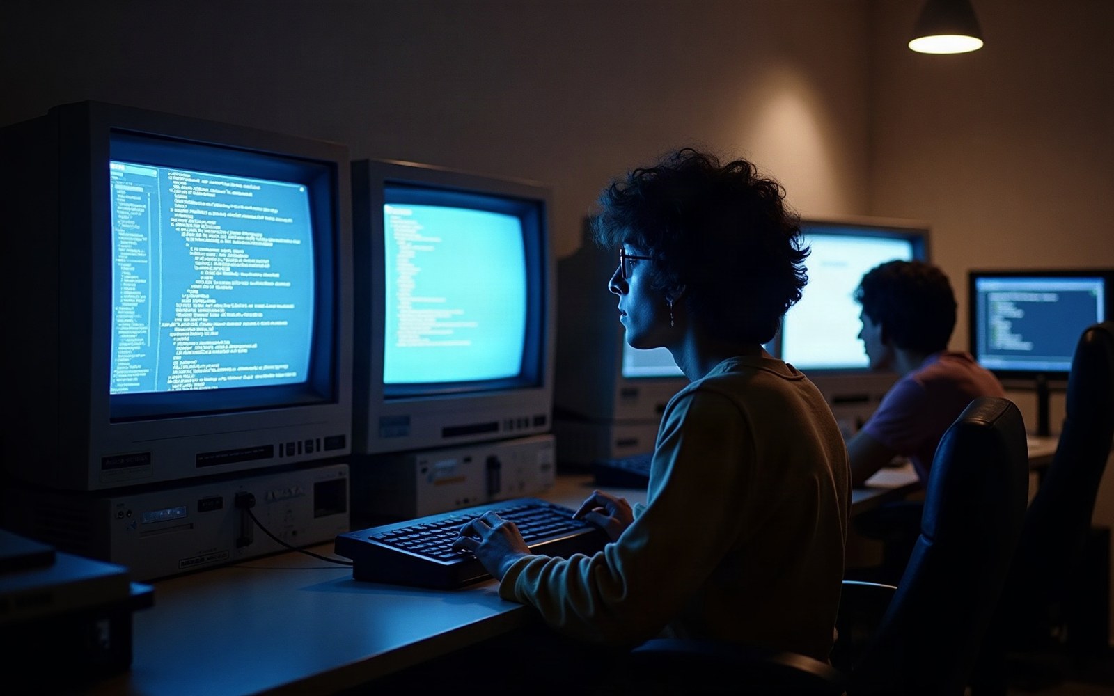 The Smalltalk-80 class browser window on a Xerox workstation, showing the four-panel hierarchical class tree with method source code at the bottom